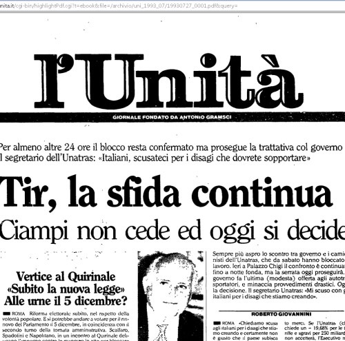 Unità del 27 luglio 1993